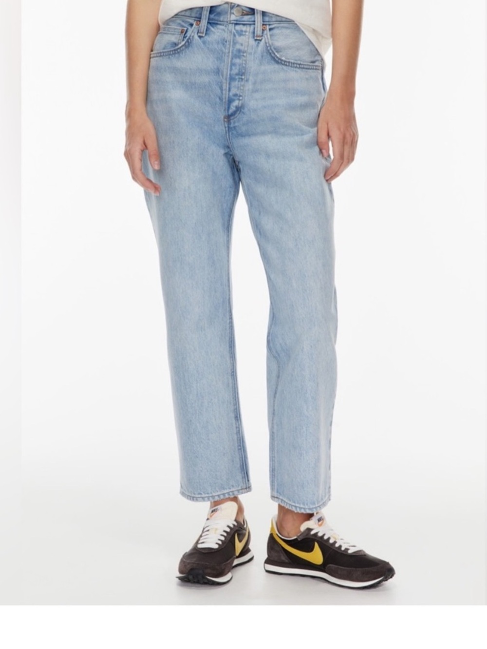 Denim Forum Light Blue Straight Jeans the‎ Joni high rise loose
